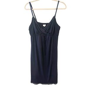 A Pea In The Pod Sleep women’s nursing nightgown jersey knit navy blue size L